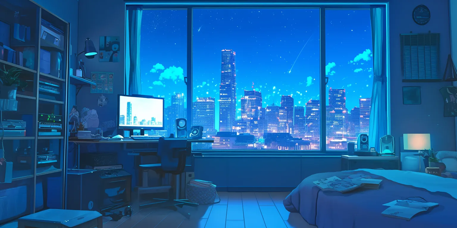 anime bedroom background 3440x1440, lofi, room, 2560x1440, aesthetic