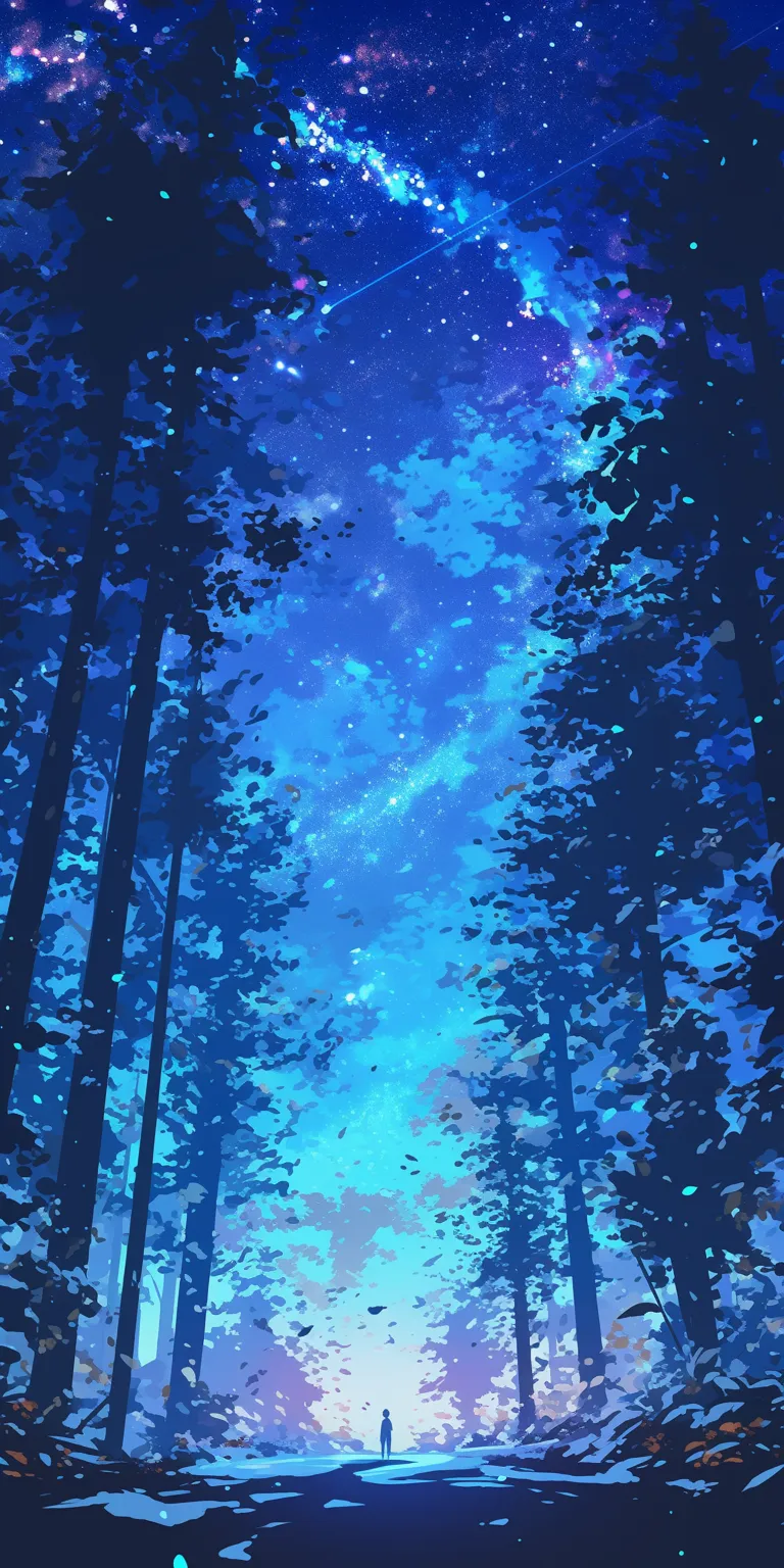anime forest background forest, lockscreen, background, wallpaper, sky