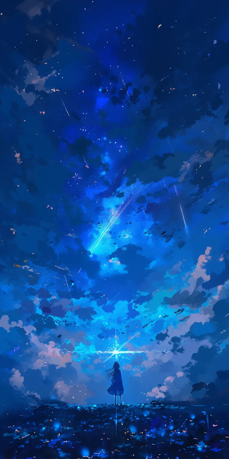 blue anime wallpaper sky, evergarden, ciel, lagann, galaxy
