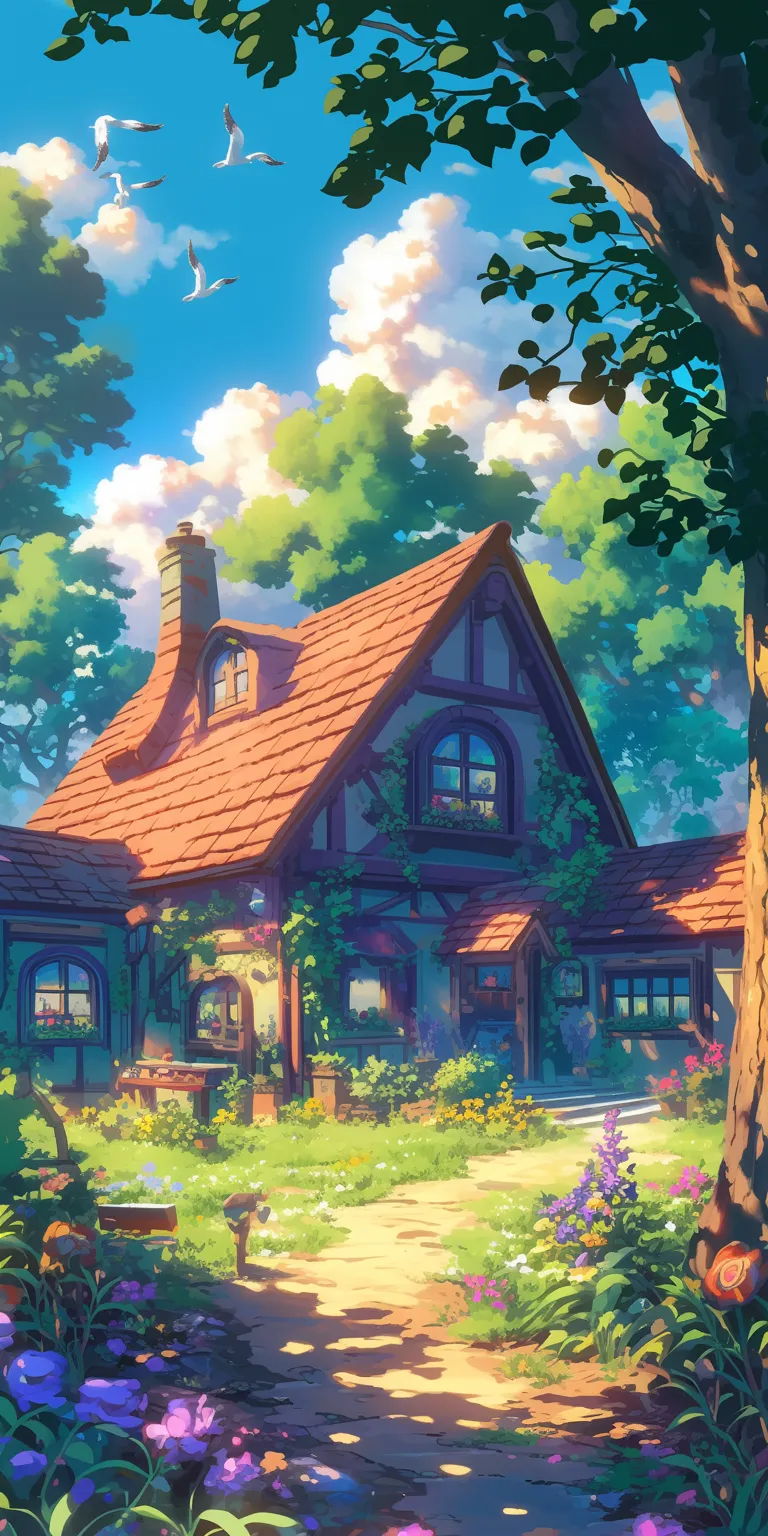 owl house background ghibli, house, home, yuujinchou, meliodas