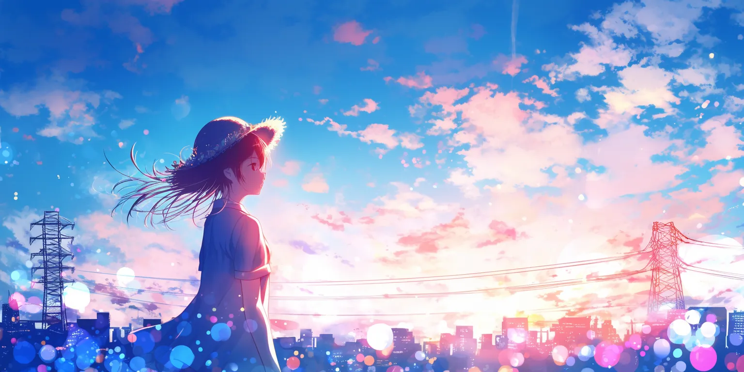 wallpaper mobile anime sky, 2560x1440, 3440x1440, 1920x1080, sunset