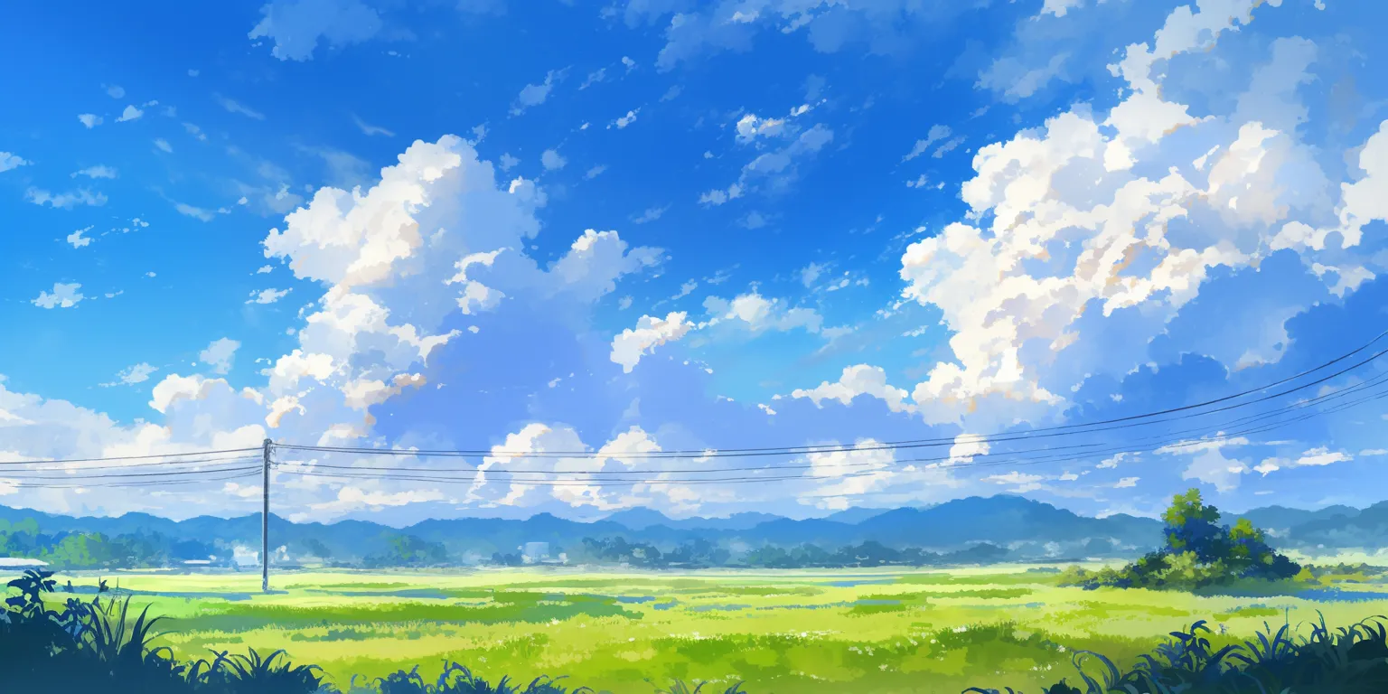 manga panel wallpaper backgrounds, yuujinchou, scenery, ghibli, sky