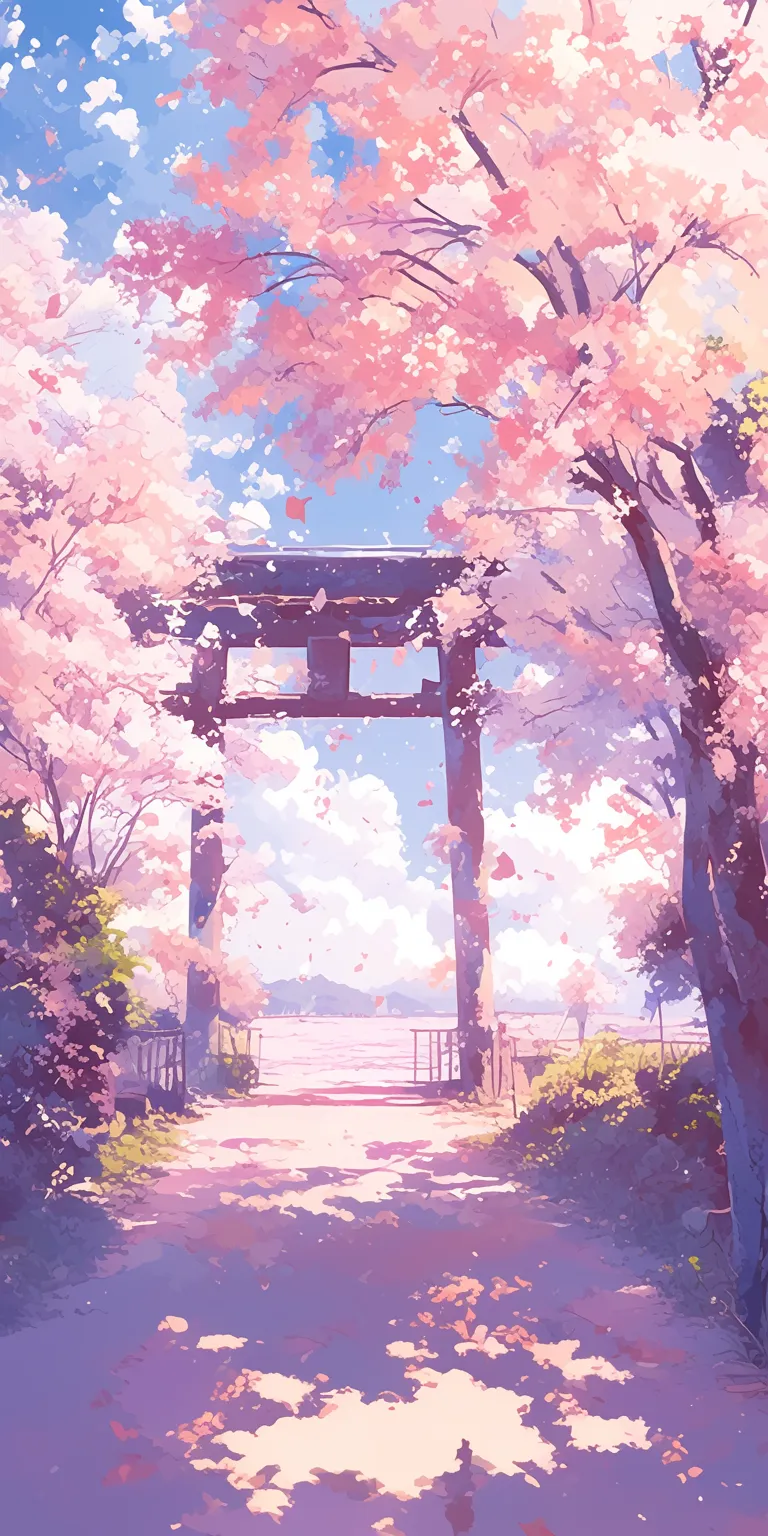 pink anime background sakura, kamisama, 2560x1440, 3440x1440, scenery