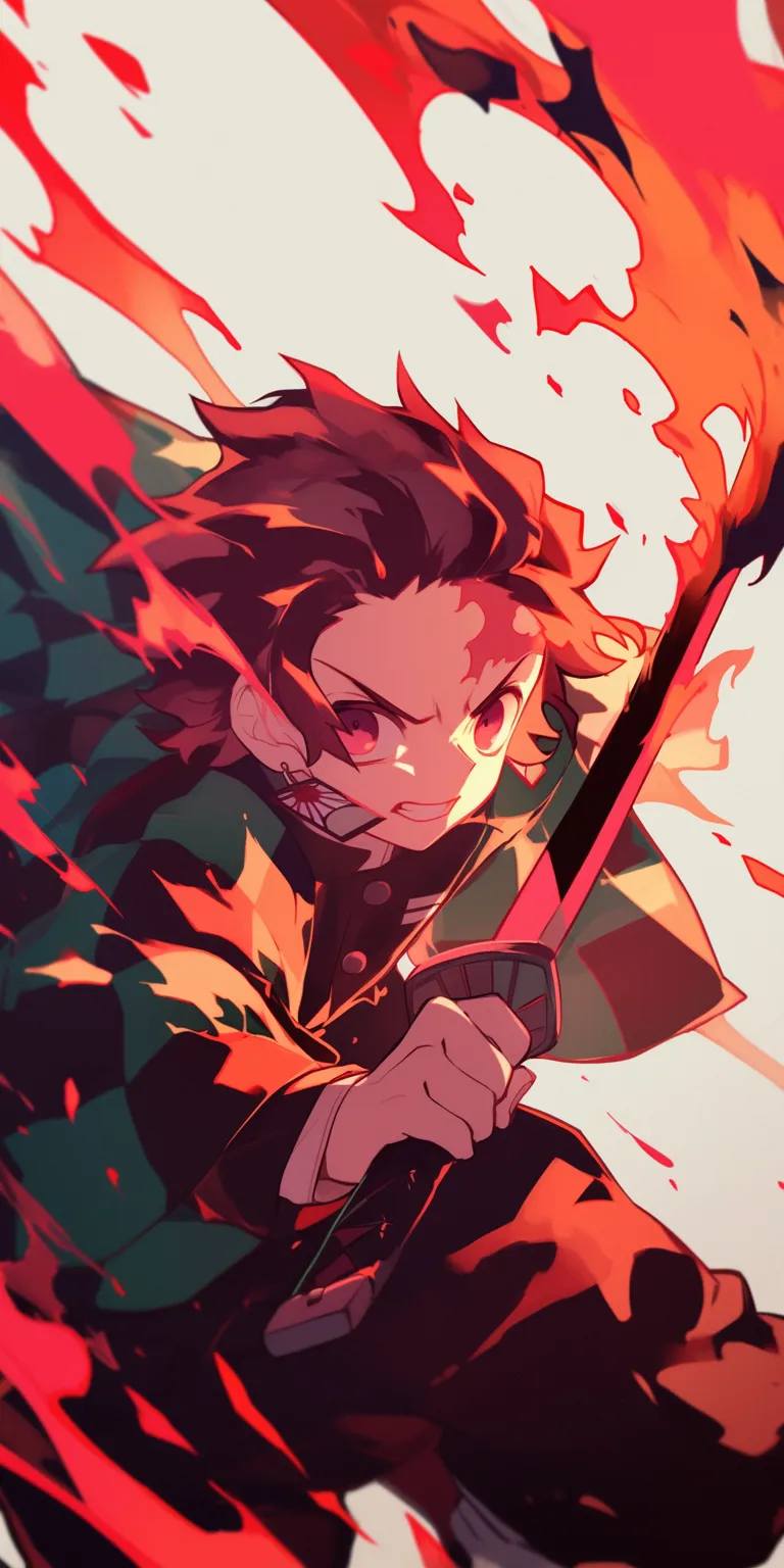 demon slayer chibi wallpaper kimetsu, yaiba, champloo, sword, denji