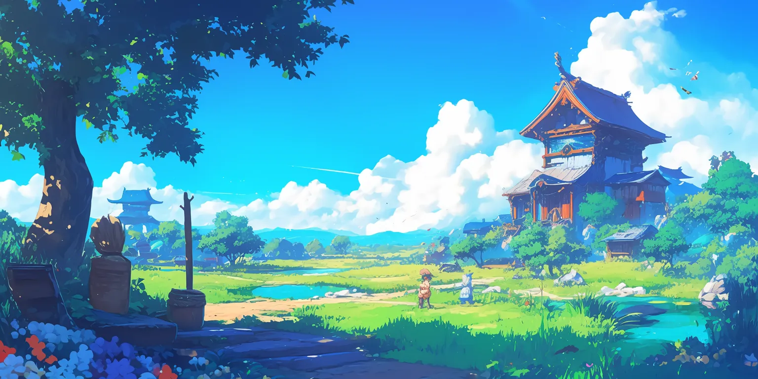 cartoon hd background ghibli, evergarden, 3440x1440, backgrounds, scenery