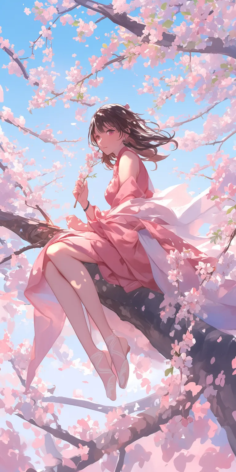 cherry blossom anime wallpaper sakura, blossom, haru, noragami, kamisama