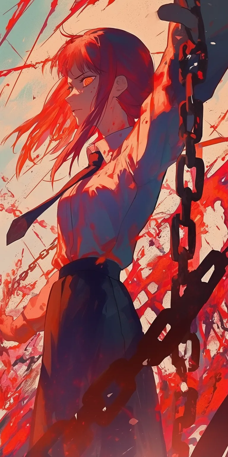 makima chainsaw man wallpaper flcl, franxx, yumeko, asuka, kurosaki