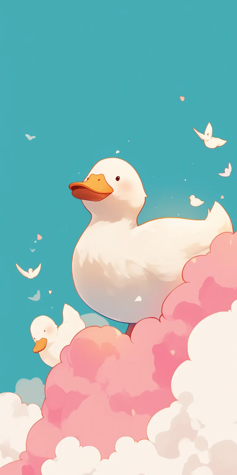 cute duck wallpaper duck, pastel, natsume, soft, 1920x1080
