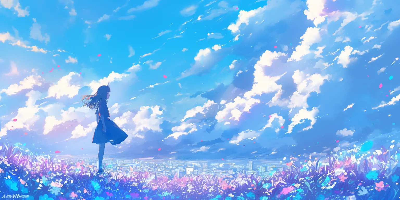 blue anime wallpaper ciel, sky, noragami, wonderland, mushishi