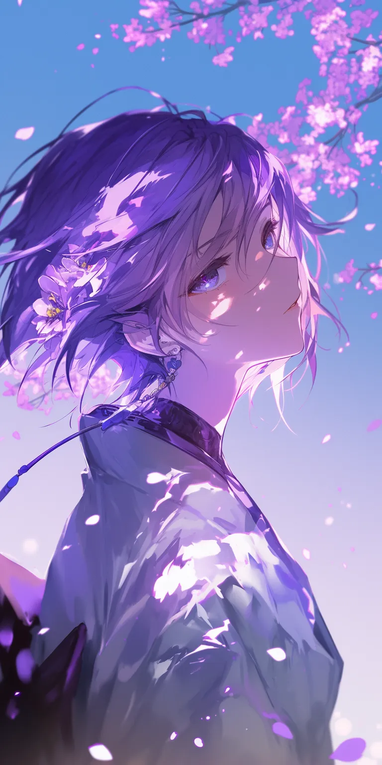 purple anime background violet, kamisama, touka, killua, tomori