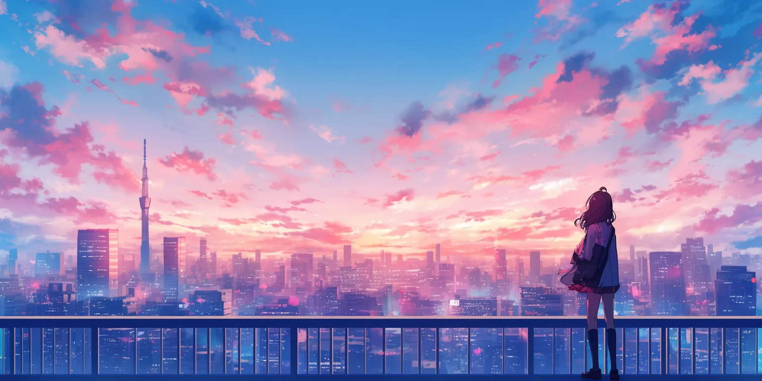 aesthetic anime wallpaper iphone 3440x1440, sky, tokyo, ciel, windows