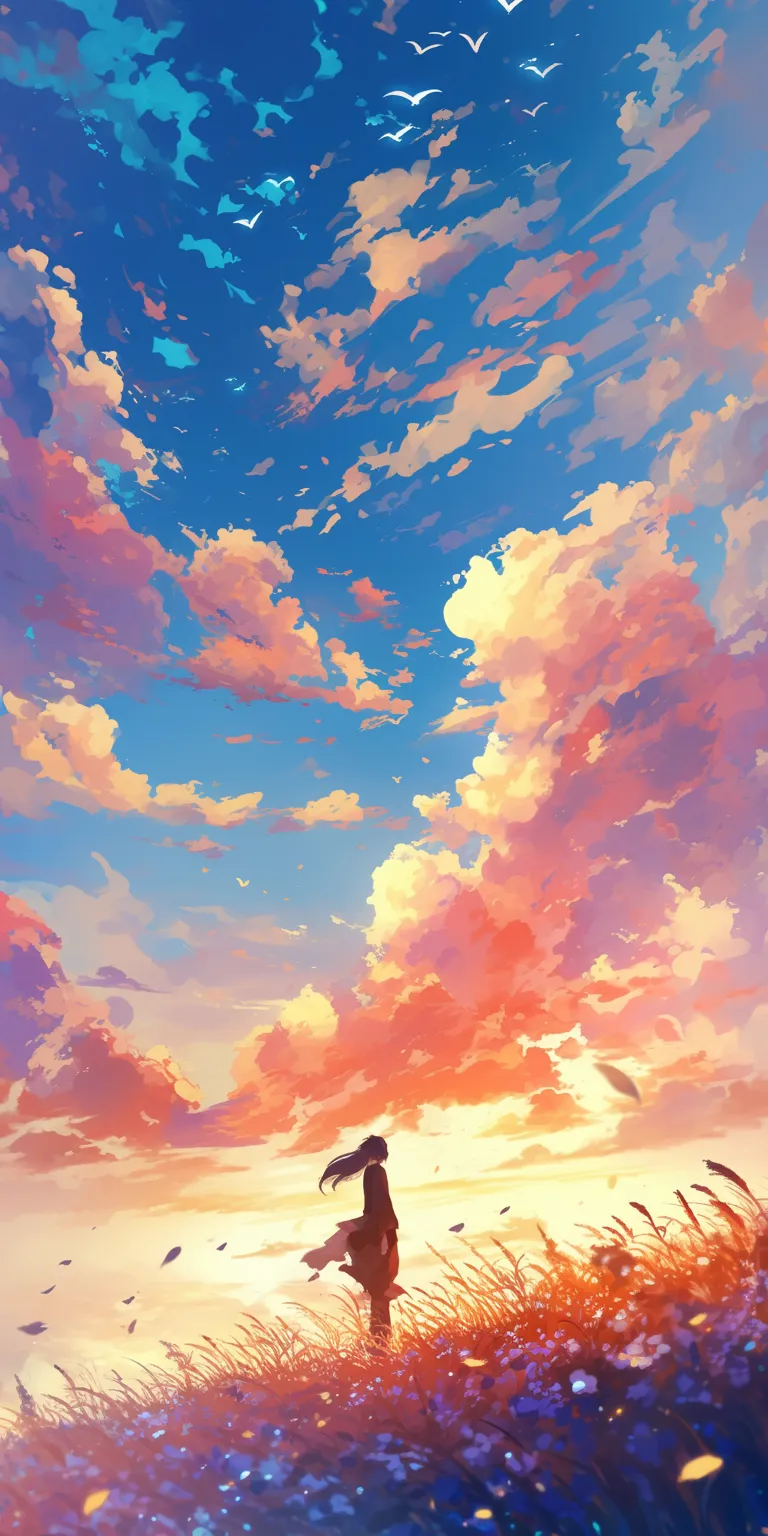 moving wallpapers for pc sky, sunset, ghibli, 2560x1440, 3440x1440