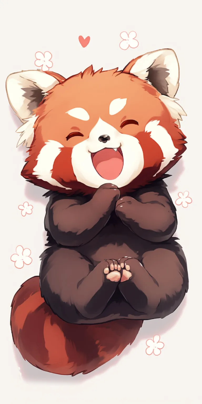 red panda wallpaper fox, panda, kurama, cute, kawaii