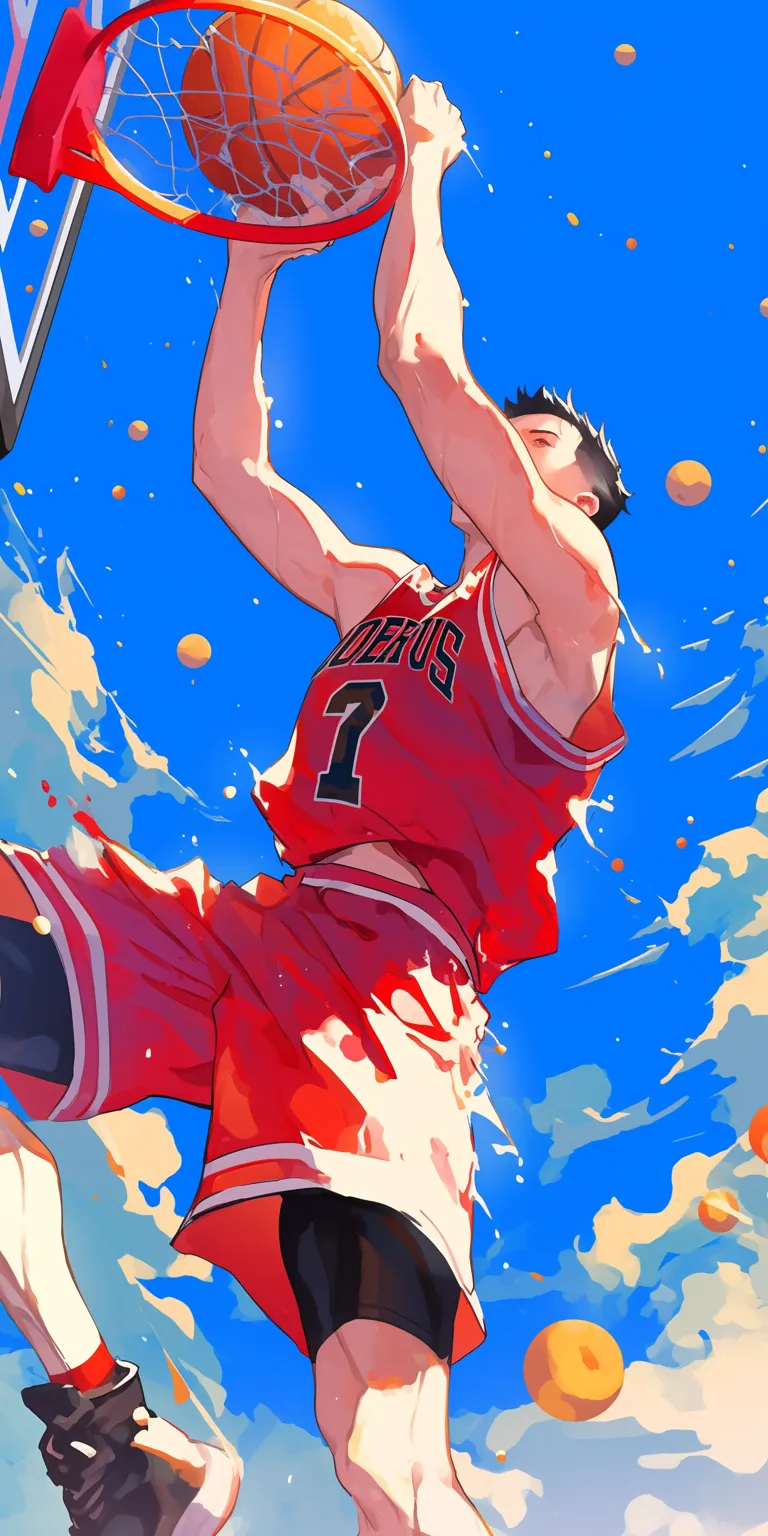 slam dunk wallpaper aomine, kuroko, haikyuu, basketball, ball