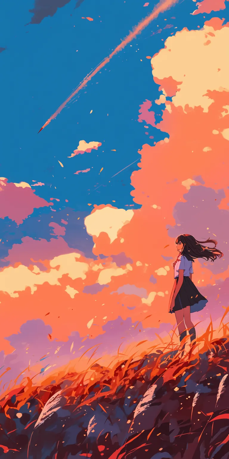 wallpaper 4k anime flcl, sky, ghibli, 3440x1440, 2560x1440