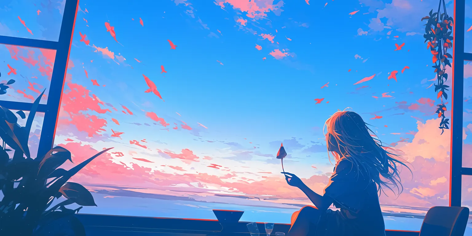 cool anime wallpaper 4k 2560x1440, 1920x1080, sky, 3440x1440, sunset