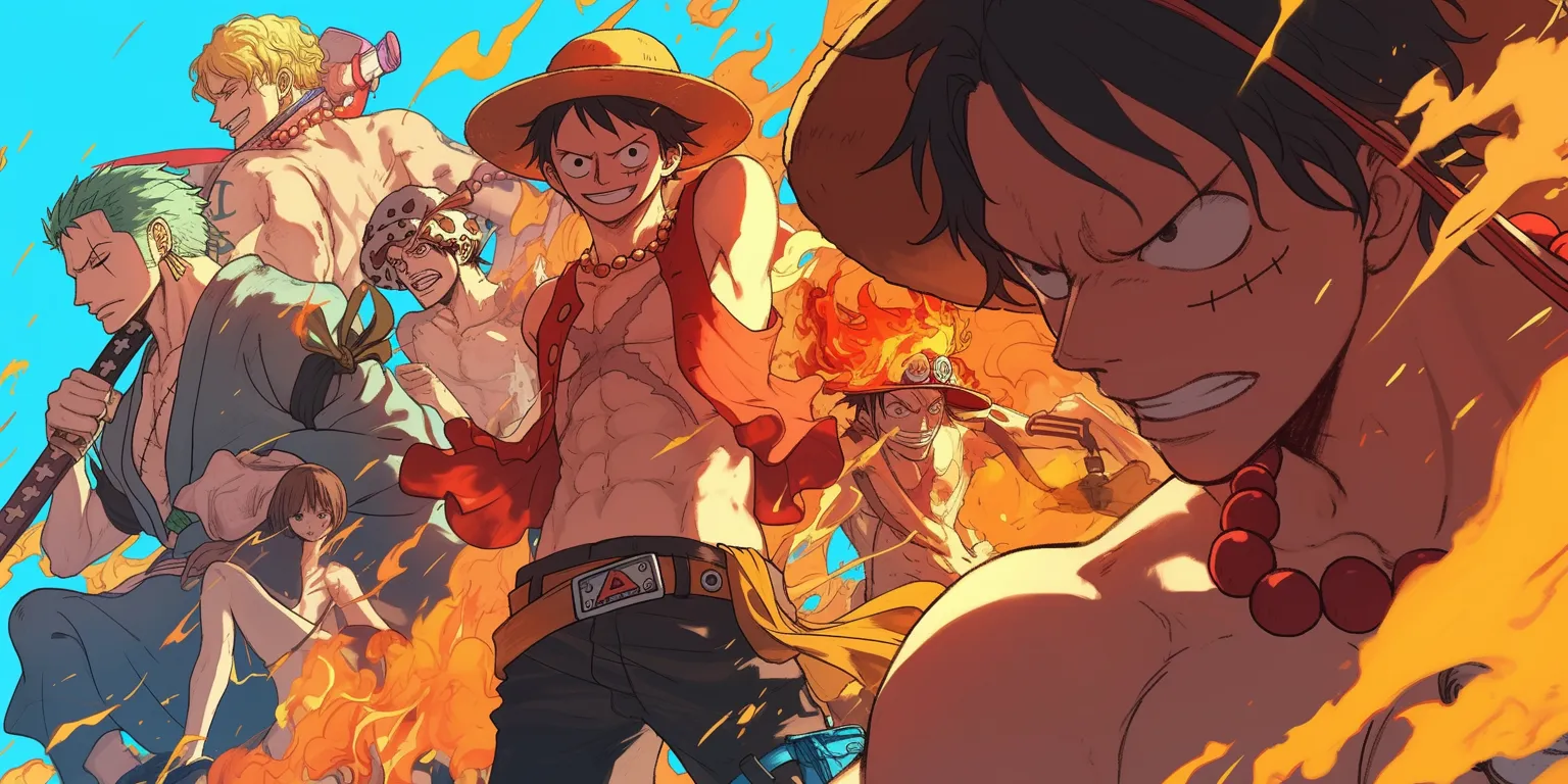 cool one piece wallpaper luffy, sabo, cowboy, wano, ace