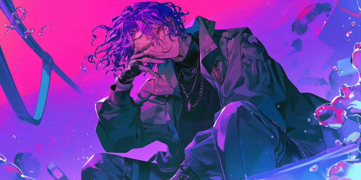 juice wrld anime wallpaper 1920x1080, 2560x1440, 3440x1440, wallpaper, purple