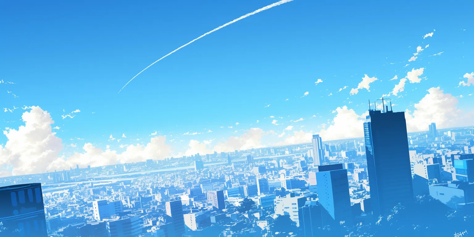anime scenery wallpaper ciel, 3440x1440, sky, macross, flcl