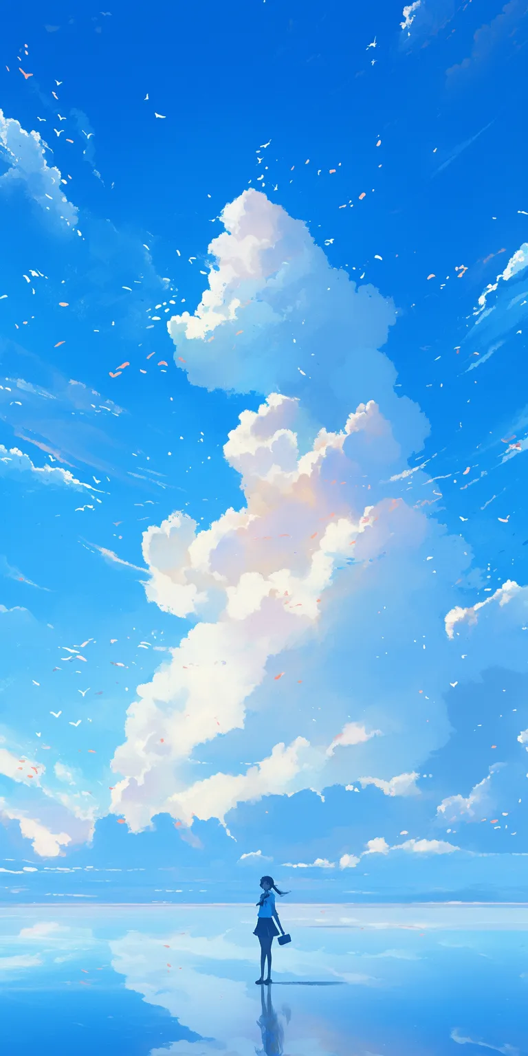 cartoon hd background sky, ocean, 2560x1440, ciel, lockscreen