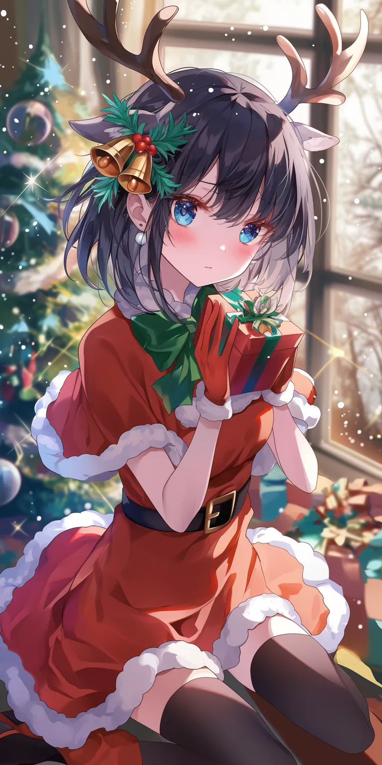 christmas anime wallpaper christmas, xmas, yumeko, kaguya, mirai