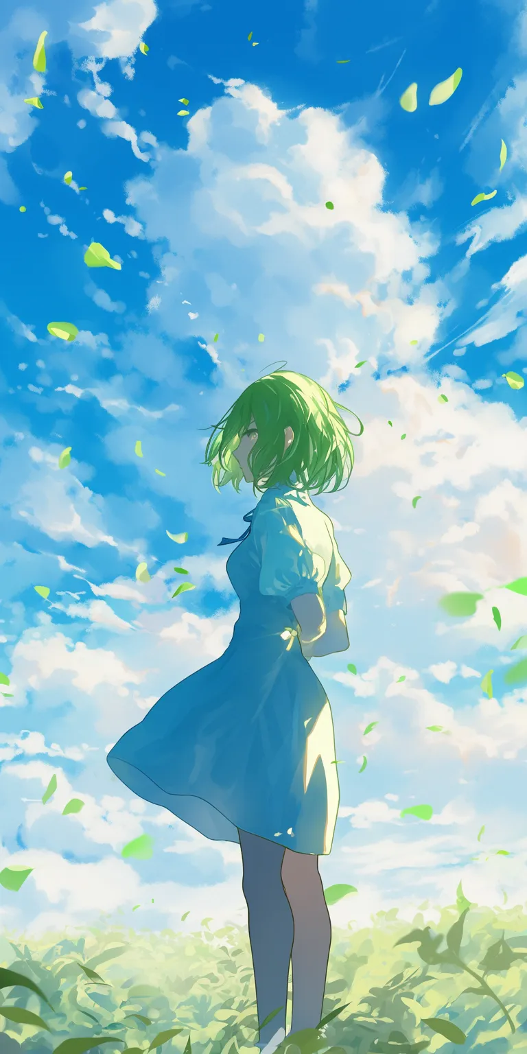 green anime wallpaper ciel, natsume, nino, mushishi, juuzou