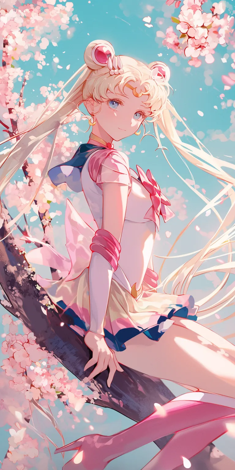 cute sailor moon wallpaper sakura, blossom, mirai, kuroko, lockscreen