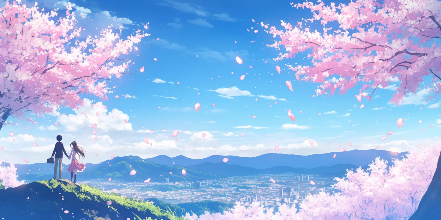 cherry blossom anime wallpaper sakura, noragami, 2560x1440, scenery, yuru
