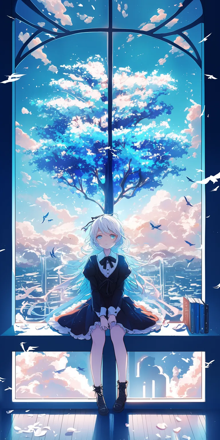 anime wallpaper 4k for pc kamisama, ciel, sky, rem, wonderland