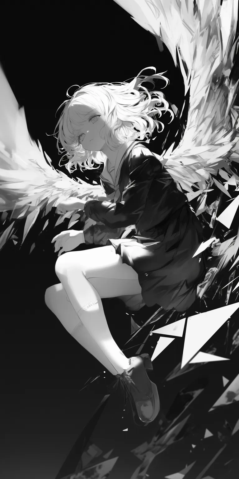 anime black and white wallpaper suzuya, kaneki, touka, claymore, seraph