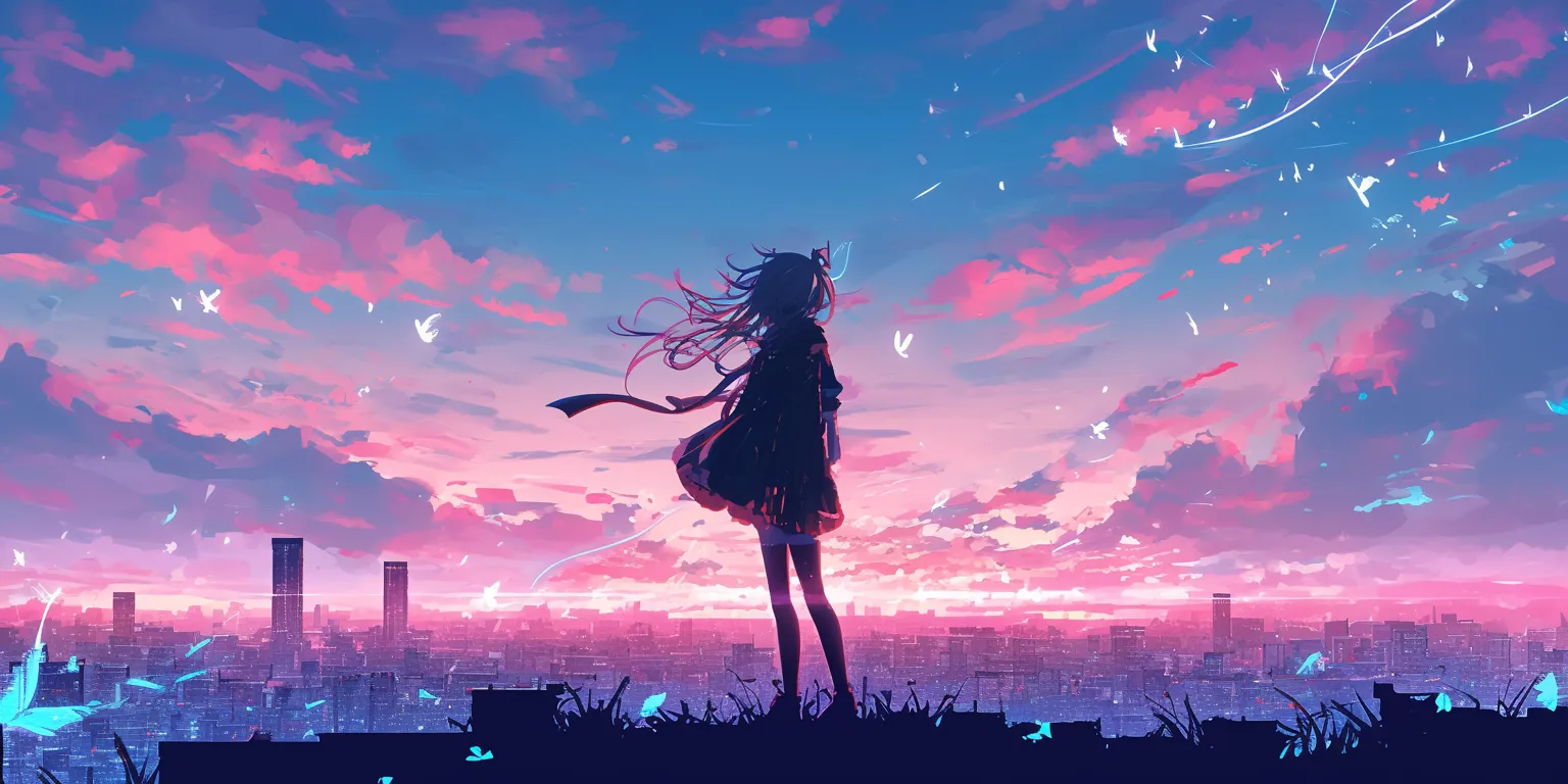 cute wallpaper anime mirai, sky, 2560x1440, 1920x1080, 3440x1440