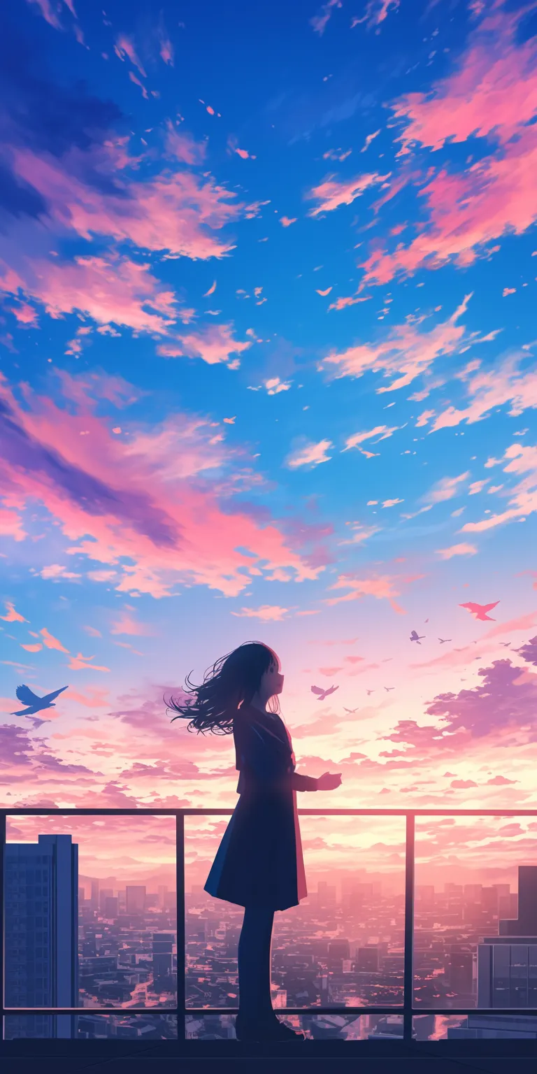 cool anime photos sky, sunset, tomori, ciel, wonderland