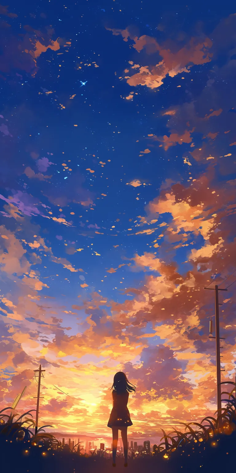 anime laptop wallpaper sky, 3440x1440, lockscreen, 2560x1440, sunset