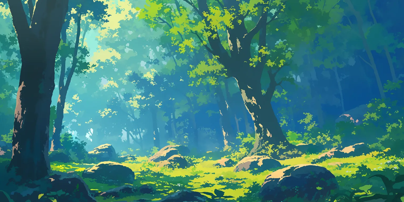 anime forest background mushishi, mononoke, forest, ghibli, evergarden