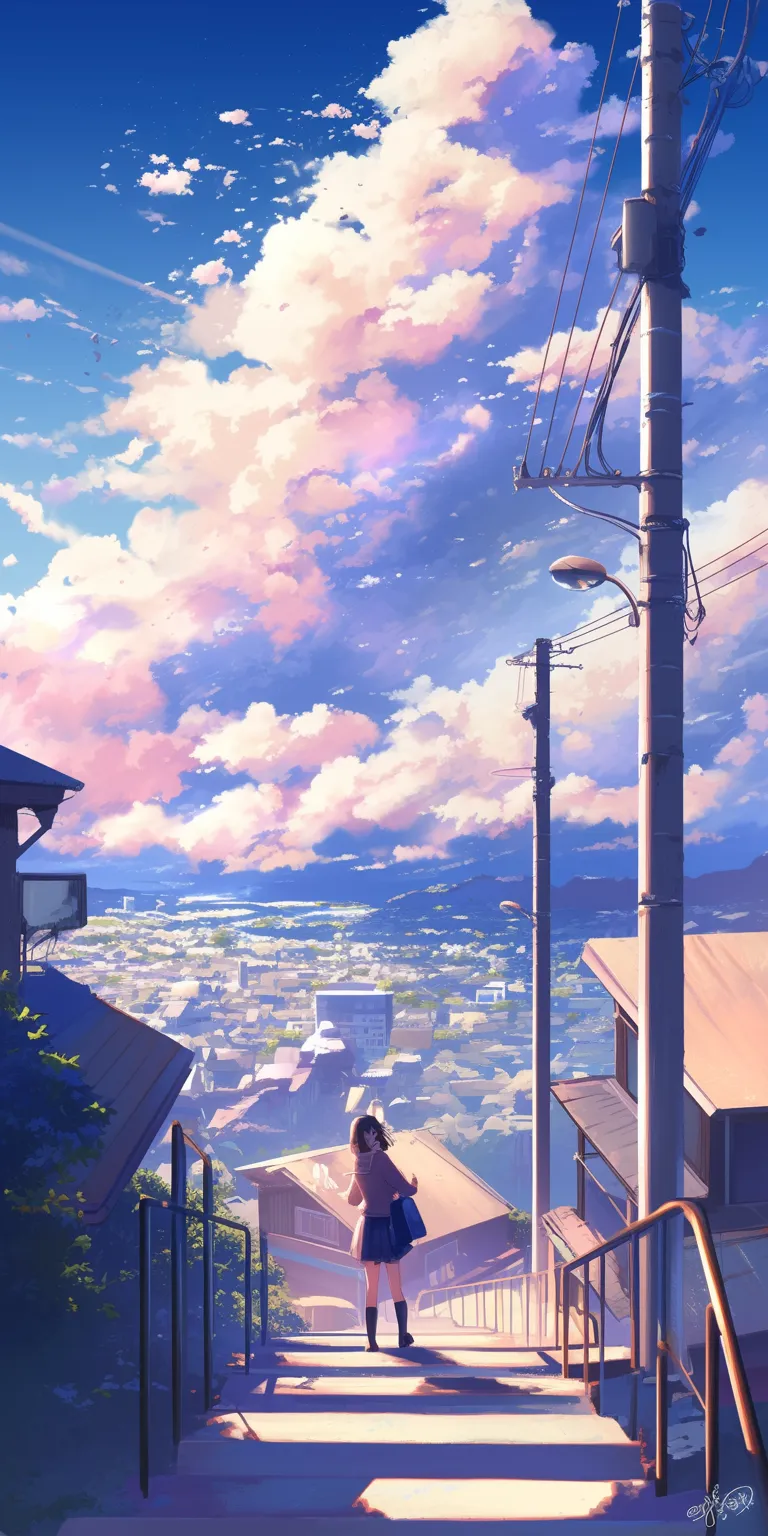 aesthetic wallpaper anime sky, ghibli, scenery, 3440x1440, yuujinchou