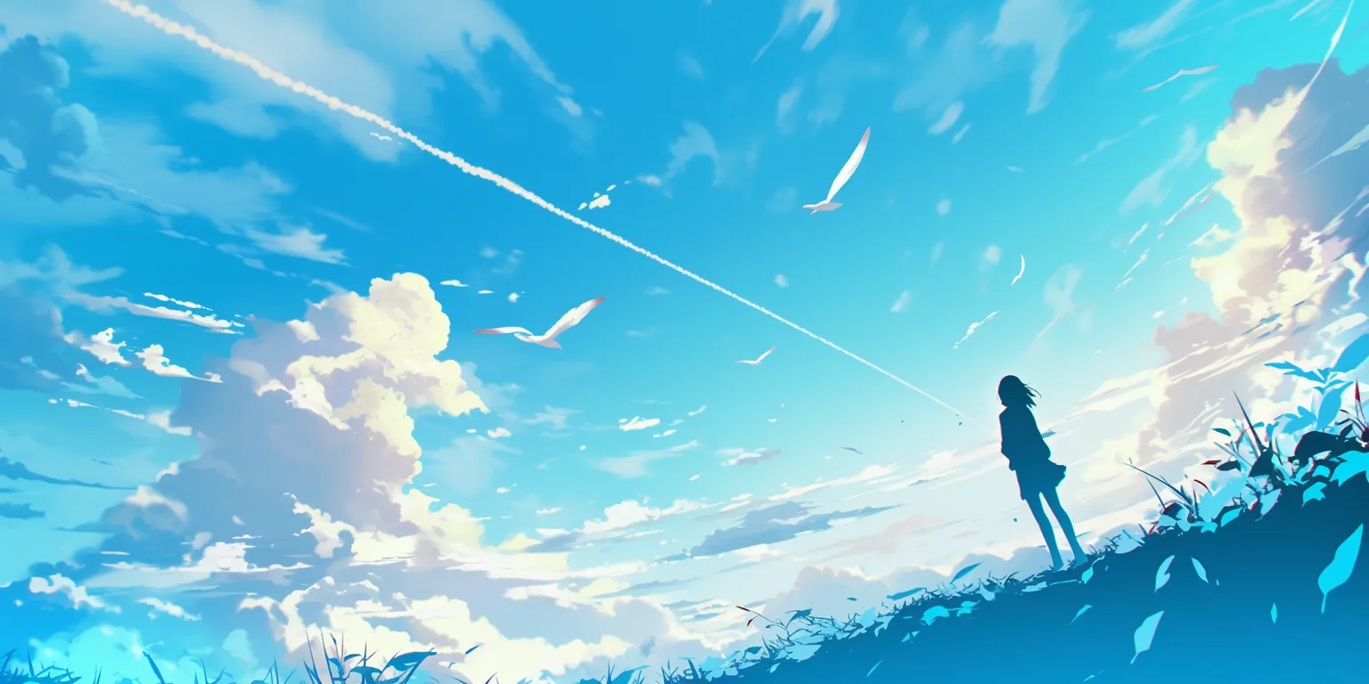 anime wallpaper aesthetic sky, flcl, yuujinchou, champloo, backgrounds