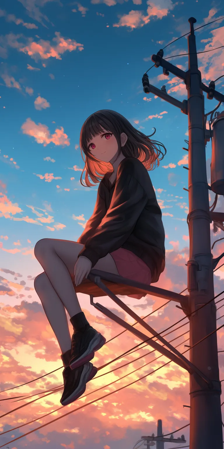 cool anime photos sky, sunset, mirai, 1920x1080, tomori