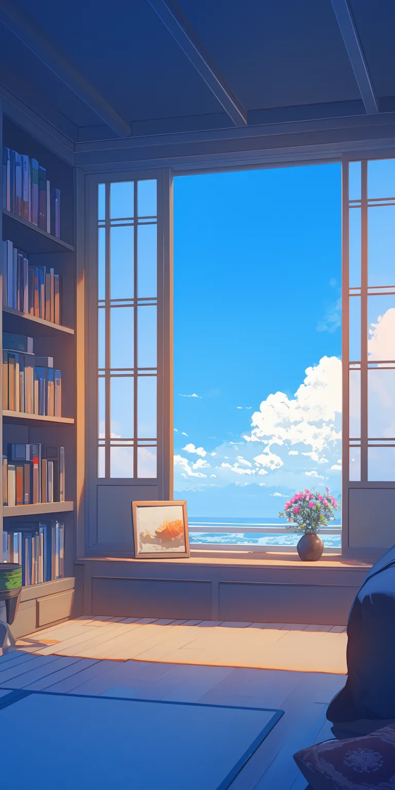 anime room background windows, lofi, nook, room, classroom