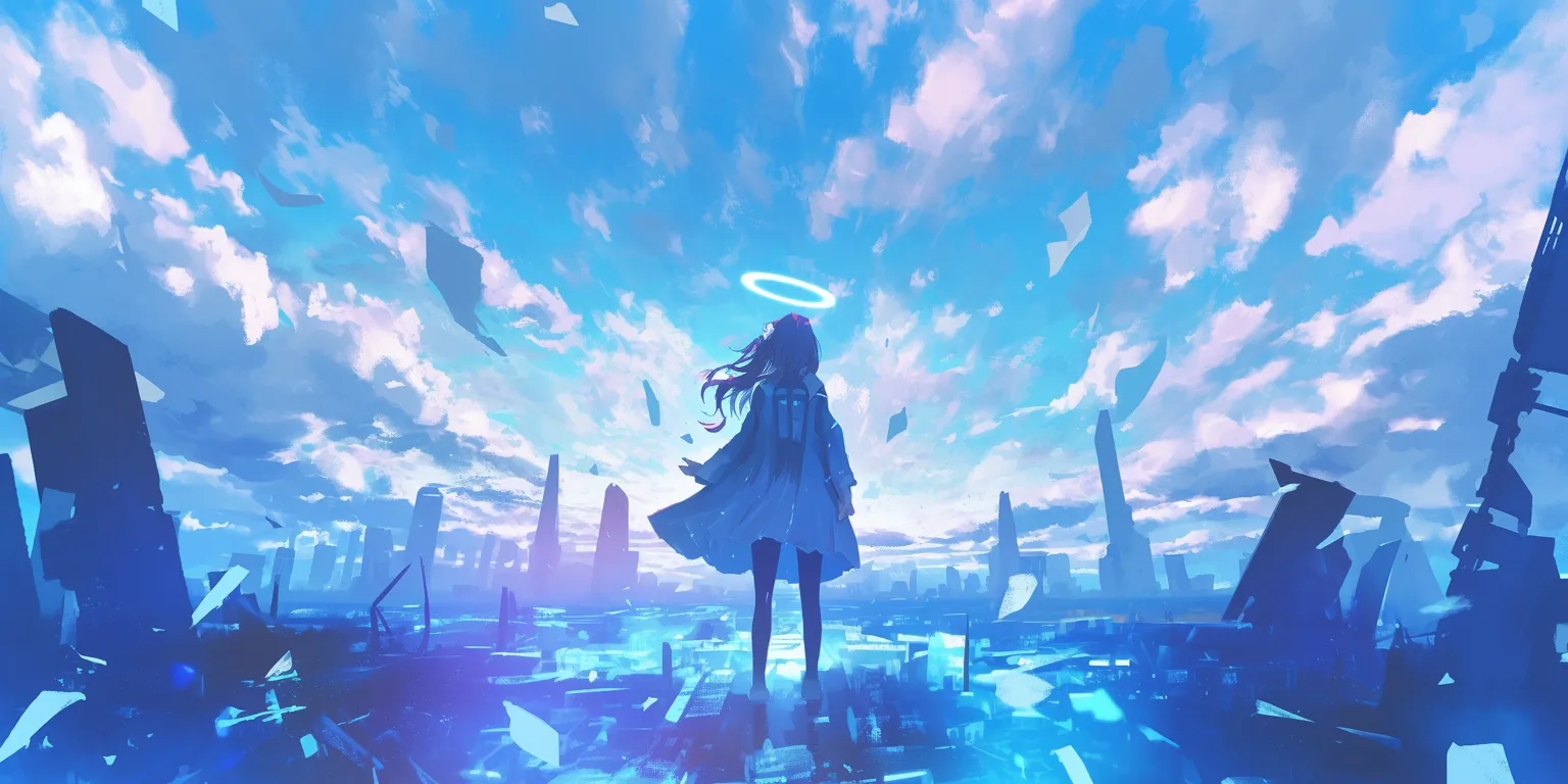 anime wallpaper in hd ciel, aqua, sky, mirai, evergarden