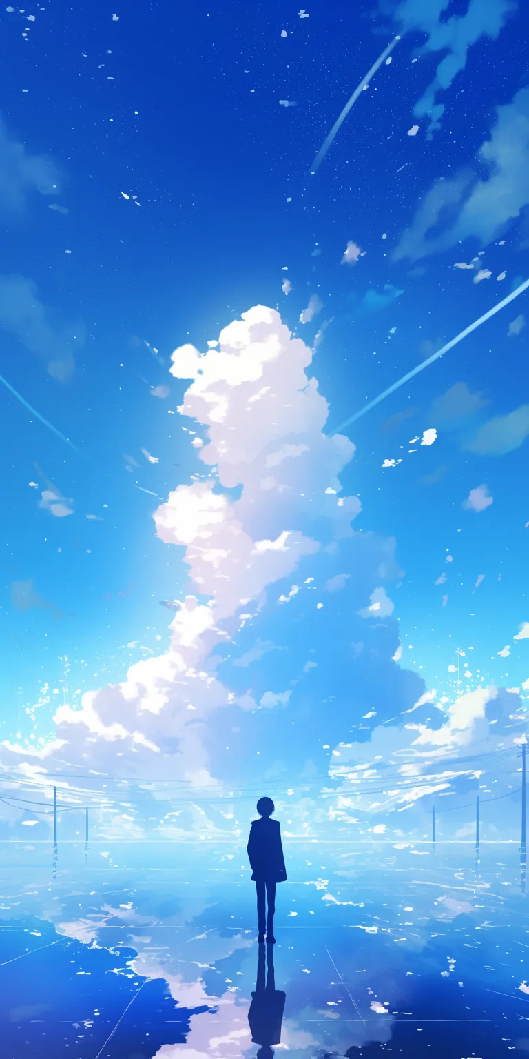 wallpaper mobile anime sky, ciel, ocean, evergarden, backgrounds