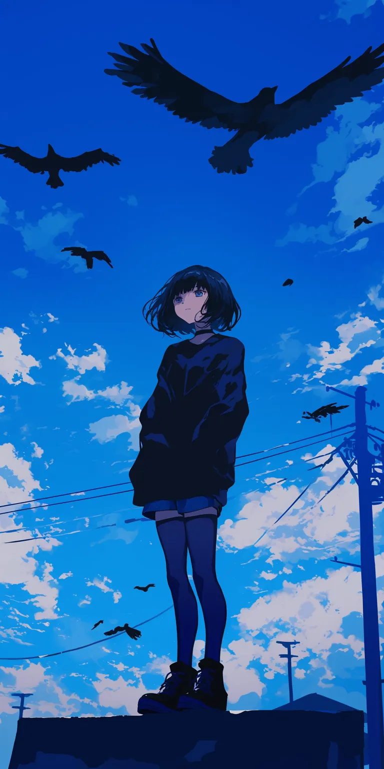 emo anime wallpaper ciel, sky, flcl, juuzou, haru