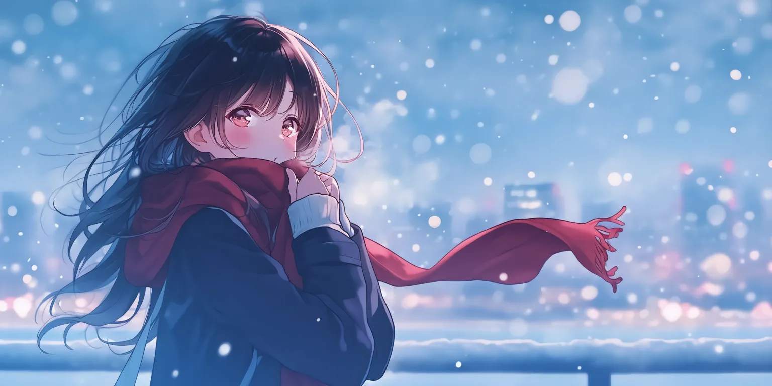 winter anime wallpaper noragami, winter, touka, haru, natsume