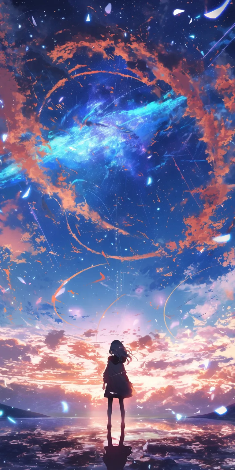 anime computer backgrounds sky, evergarden, lockscreen, galaxy, franxx