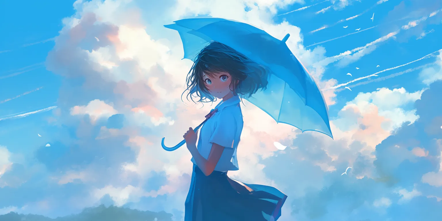 desktop anime wallpaper ghibli, rain, haru, sky, ciel