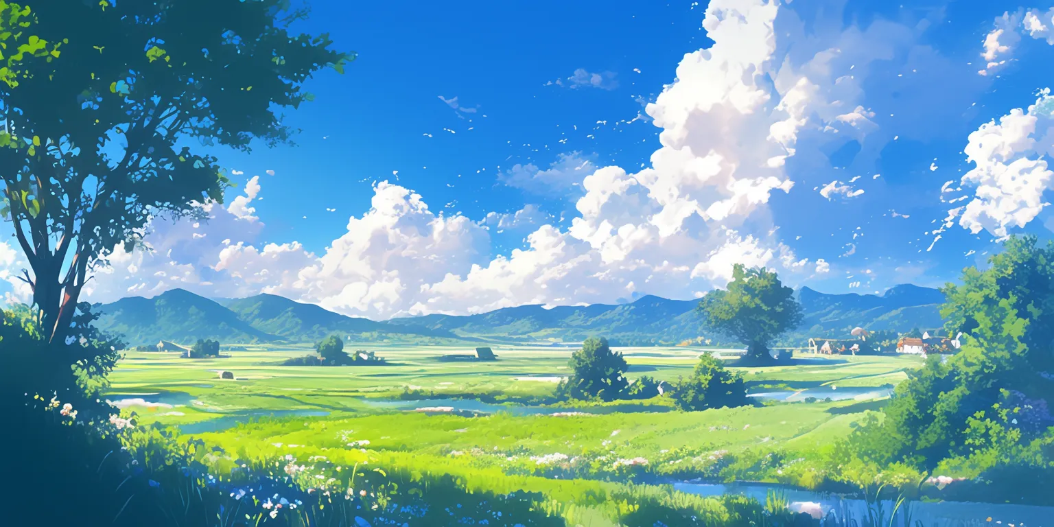 free moving screensavers evergarden, ghibli, landscape, 2560x1440, scenery