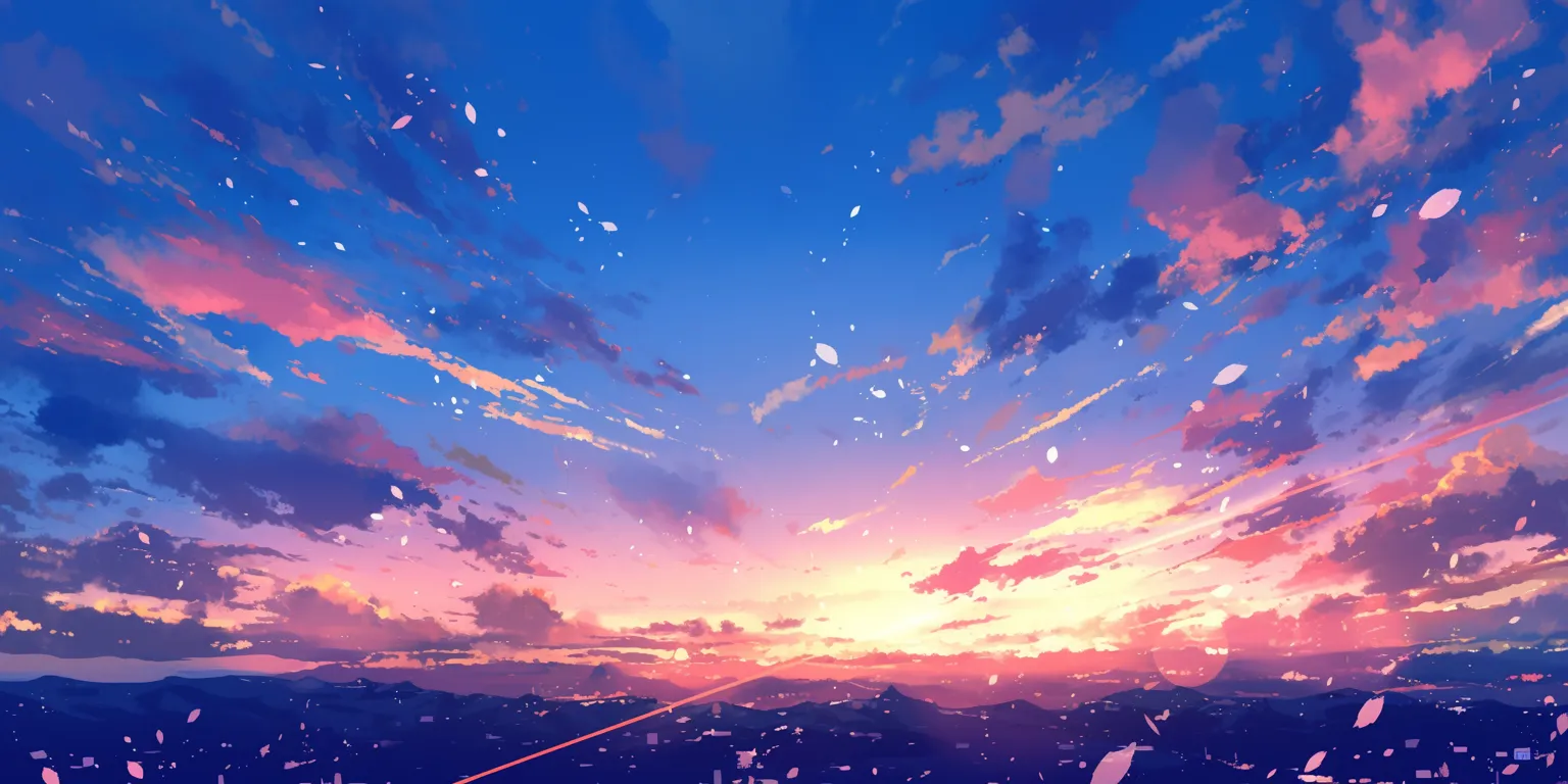 anime sky wallpaper 2560x1440, sky, sunset, 3440x1440, 1920x1080