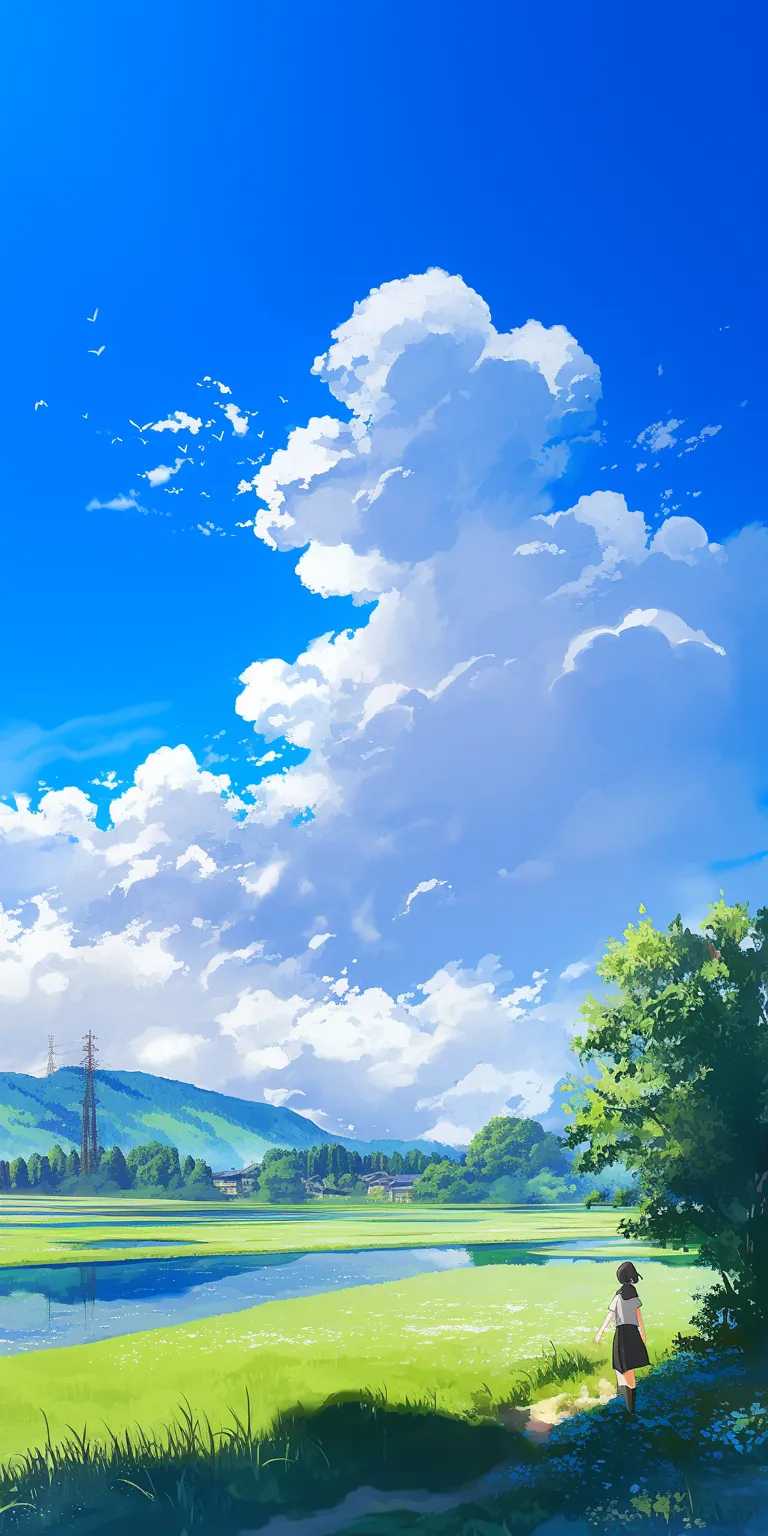 anime wallpaper nature sky, 3440x1440, 2560x1440, ghibli, konosuba