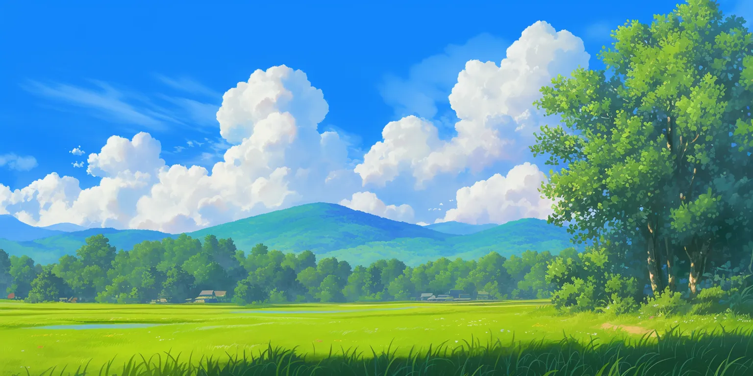 studio ghibli background landscape, backgrounds, ghibli, 3440x1440, 2560x1440