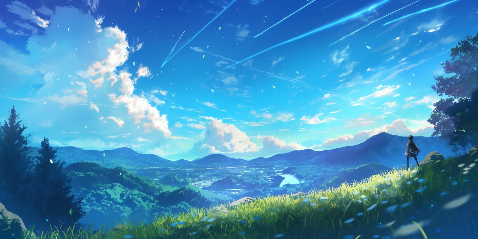 anime background 4k sky, 2560x1440, scenery, evergarden, 1920x1080