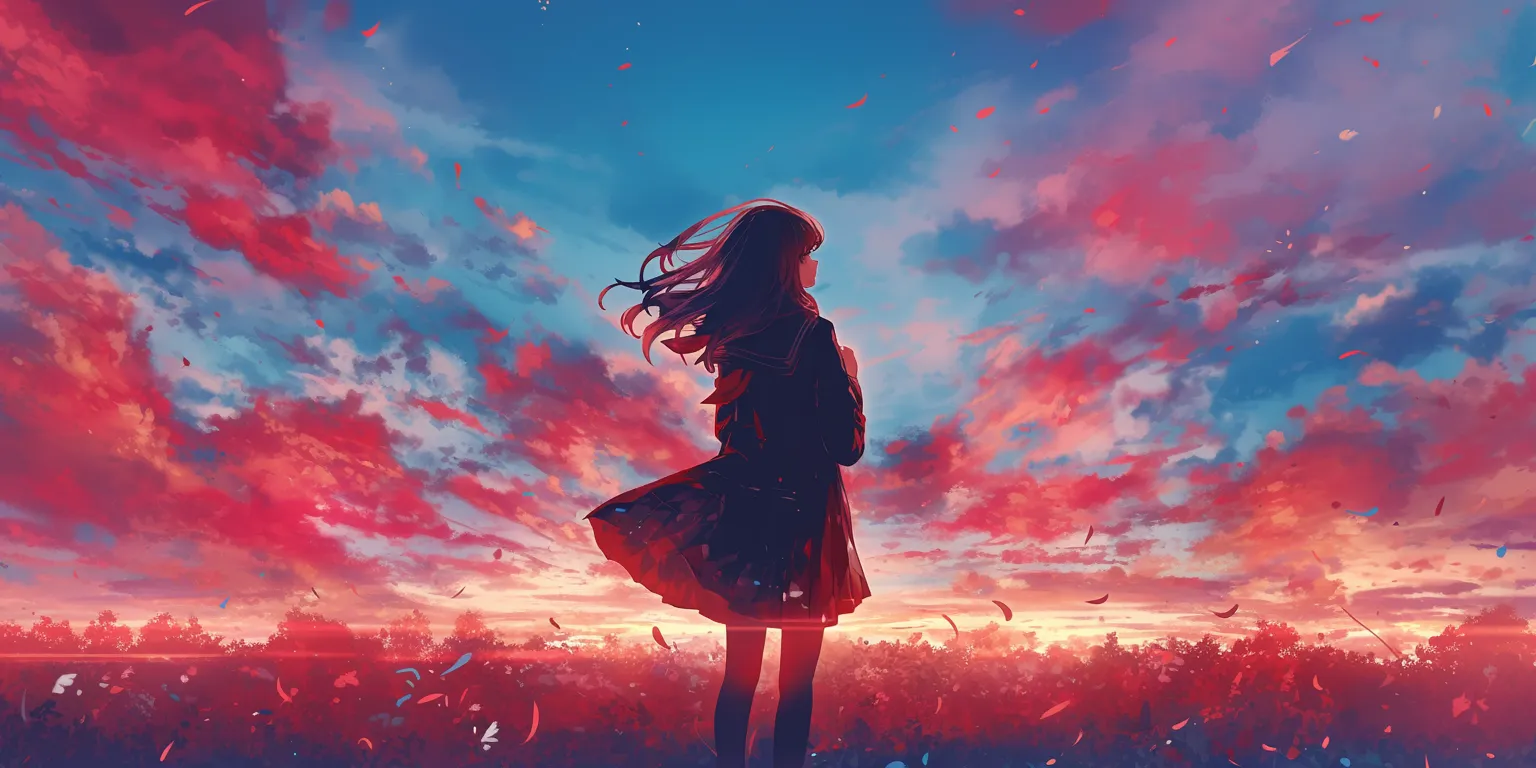 2560x1440 wallpaper anime nishimiya, sky, cover, bocchi, wonderland